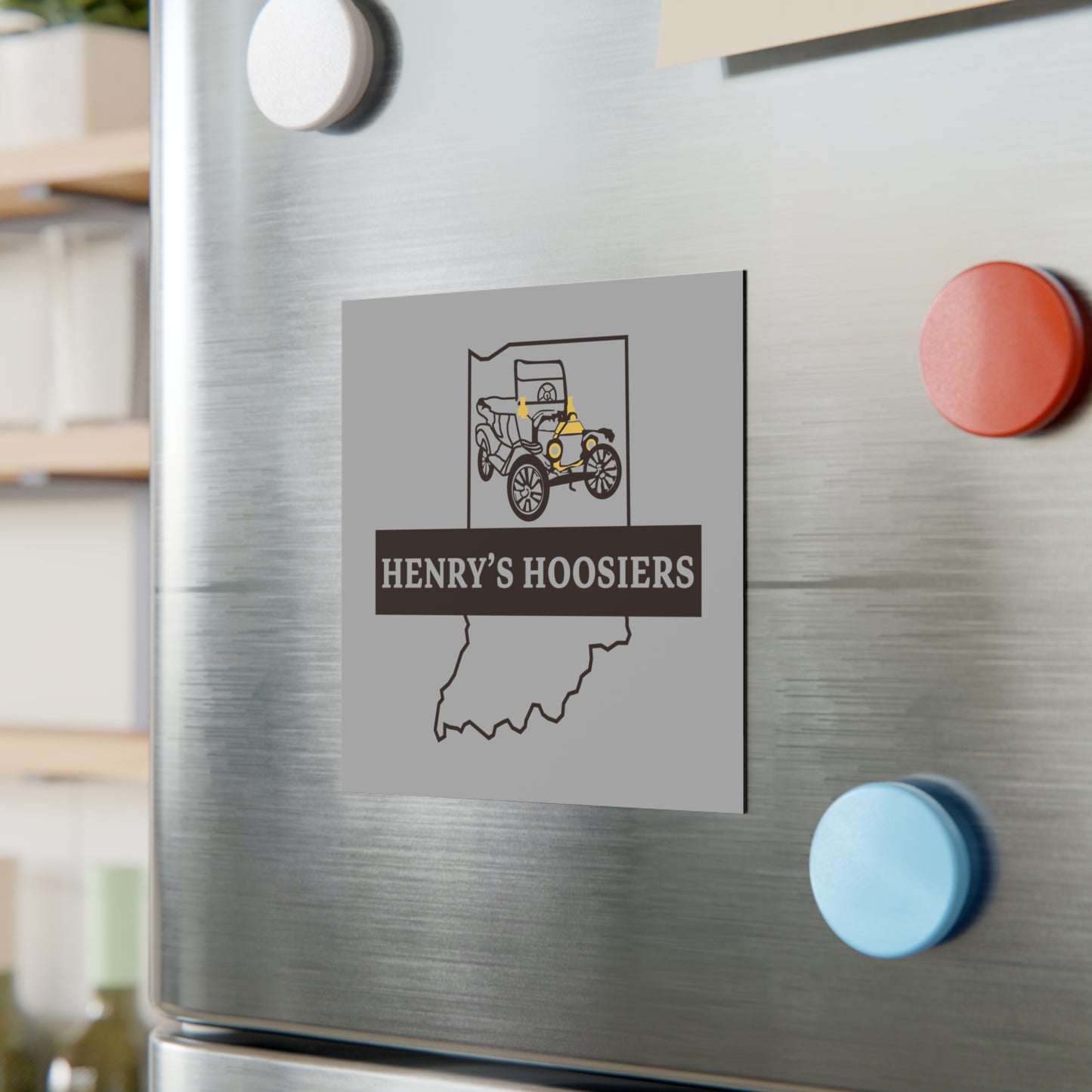 Henry's Hoosiers Square Magnet