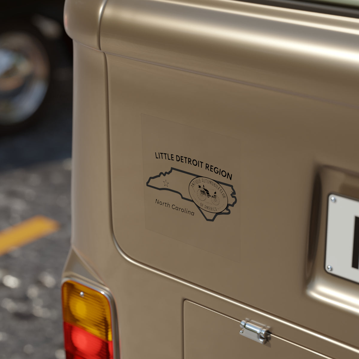 Little Detroit Region AACA Transparent Outdoor Sticker — Great for Windshields!