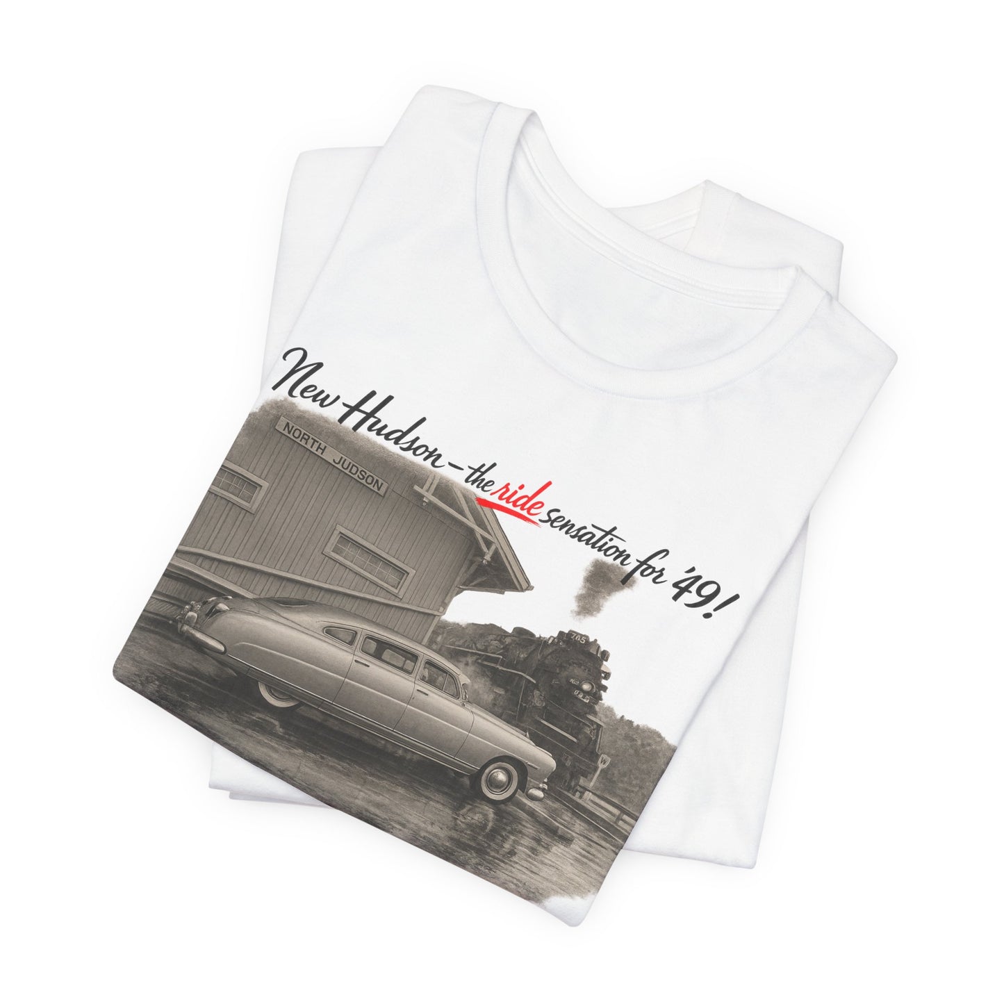 1949 Hudson Commodore Six Vintage Car T‑Shirt — Classic Retro Automotive Tee (Rick C)