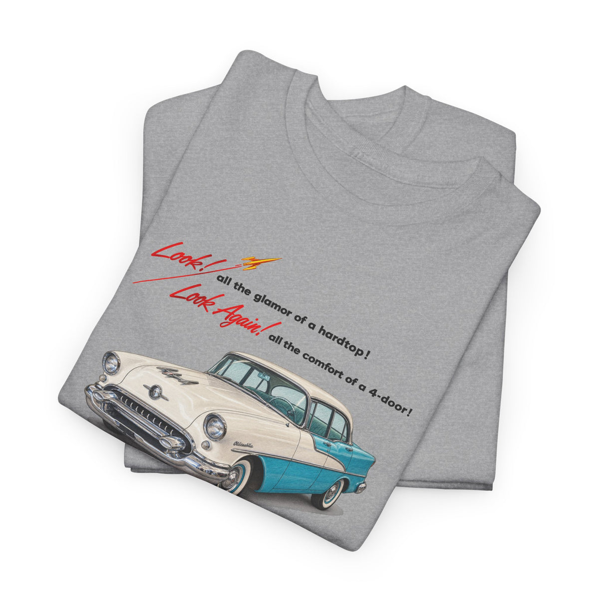 Oldsmobile Retro 1950s Cruiser Graphic T-Shirt - Unisex Heavy Cotton Tee (TeresaT)