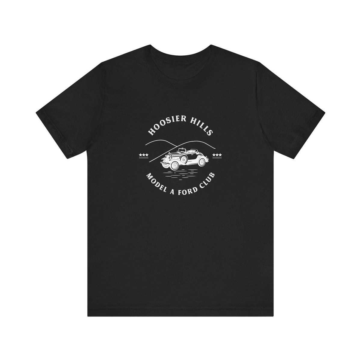 Hoosier Hills Model A Ford Club Unisex Jersey Short Sleeve Tee