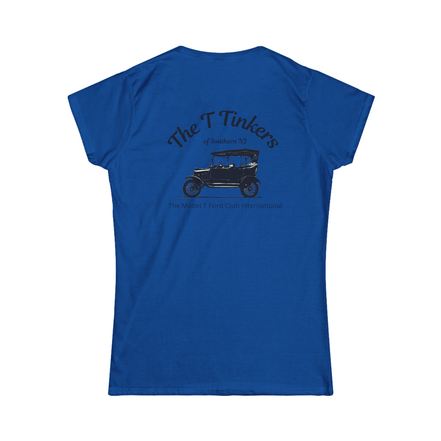 The T Tinkers of Southern NJ (front and back print) Women's Softstyle Tee