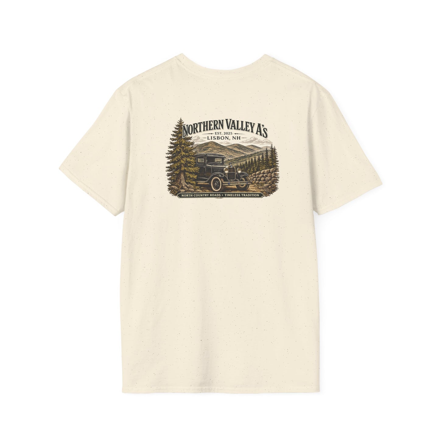 Northern Valley A's Lisbon, NH Vintage Patch T‑Shirt — Front and Back Logo Tee