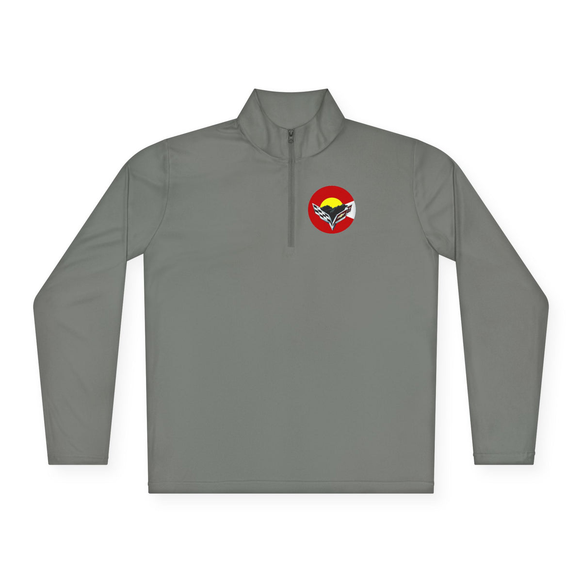 Central Colorado Corvette Club Quarter-Zip Pullover — Printed Direct to Film Logos on Front and Back