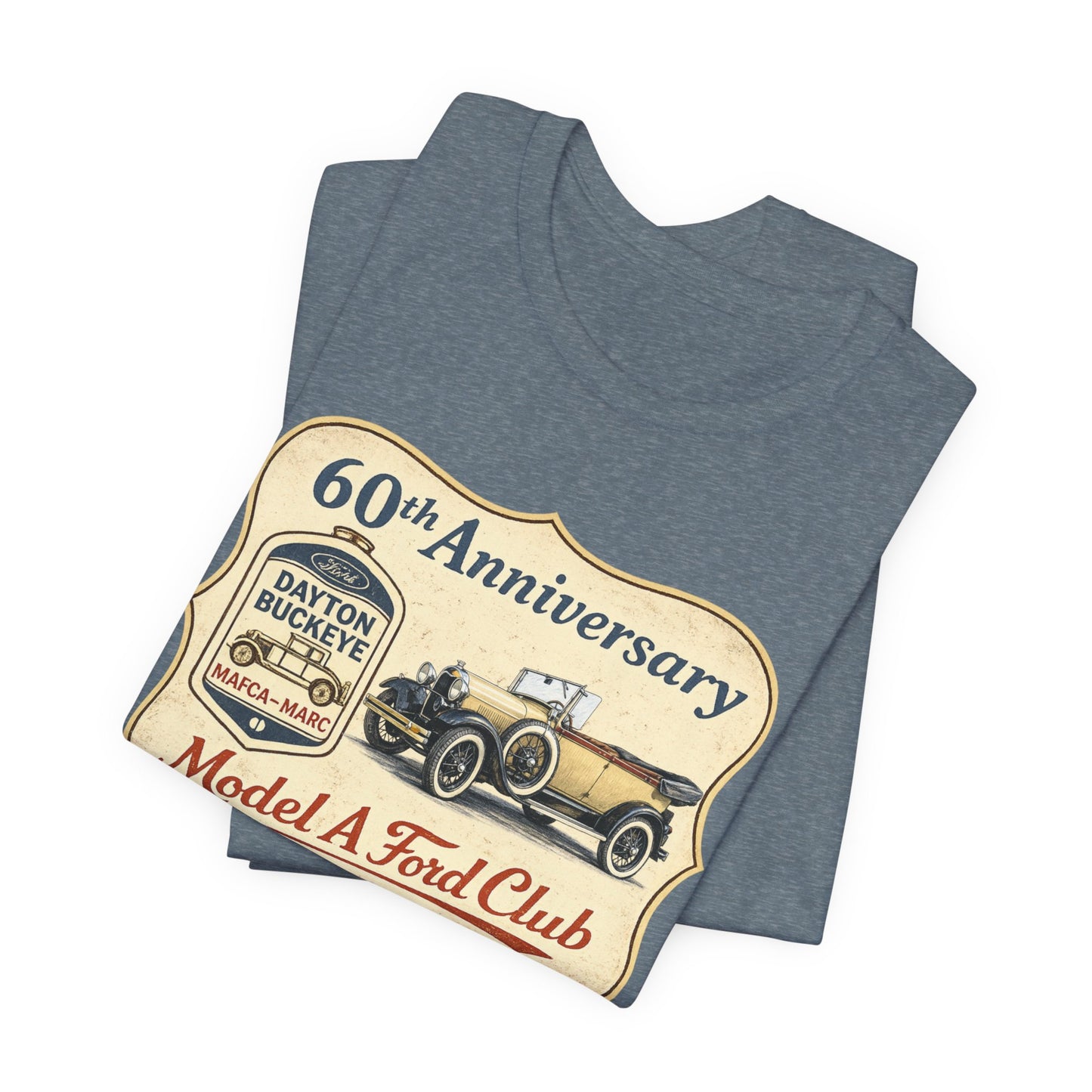 Dayton Buckeye Model A Ford Club 60th Anniversary T-Shirt (KS) - Vintage Car Tee