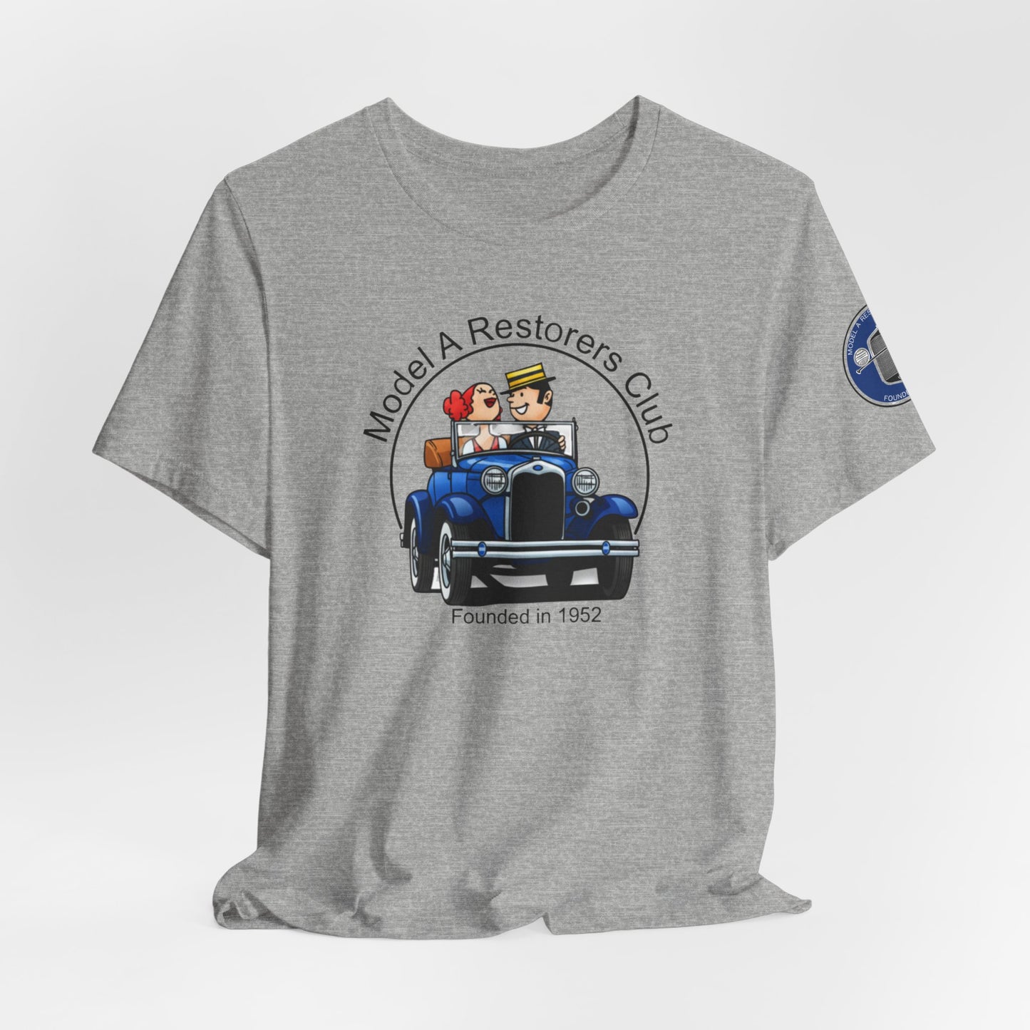 Model A Restorers Club Tee — Vintage Car Classic Car Enthusiast T‑Shirt with Sleeve Logo