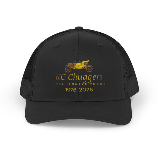 KC Chuggers 50th Anniversary Snapback Trucker Cap — 1976–2026 Commemorative Hat