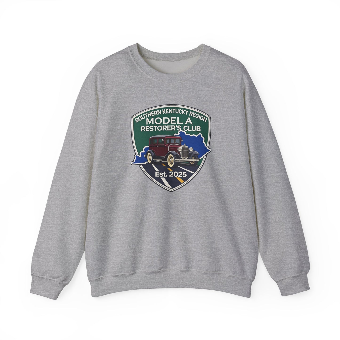 Southern Kentucky Region Model A Restorer's Club Crewneck Sweatshirt — Unisex Heavy Blend™ Gildan Crewneck Sweatshirt