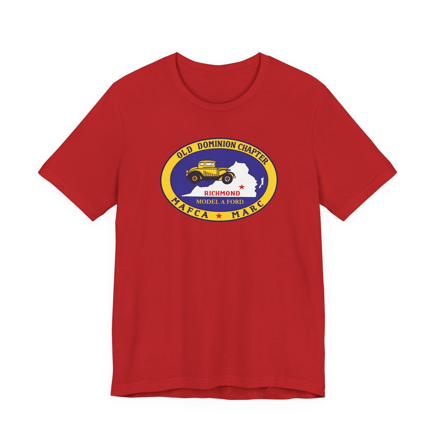 Old Dominion Chapter Model A Ford Club T‑Shirt — Richmond Vintage Car Logo