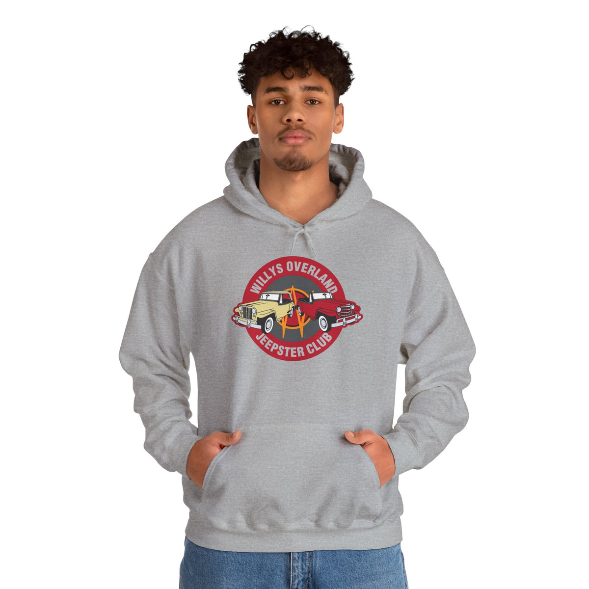 Willys Overland Jeepster Club Hoodie – Unisex Heavy Blend™ Hooded Sweatshirt