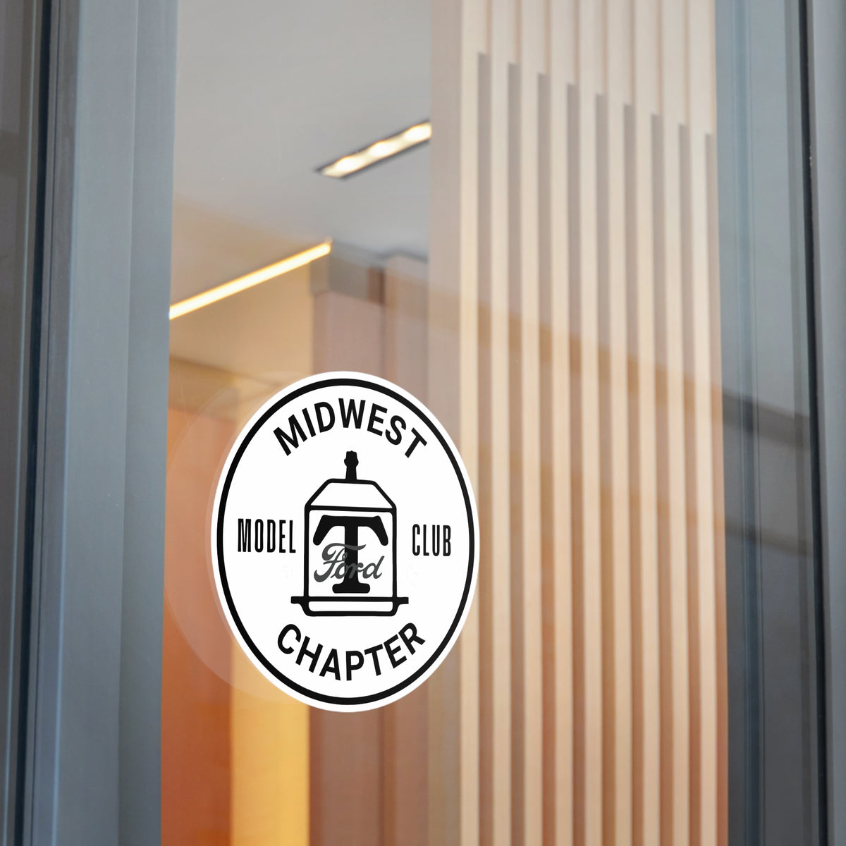 Midwest Chapter - The Model T Ford Club Round Vinyl Sticker — Vintage Car Decal