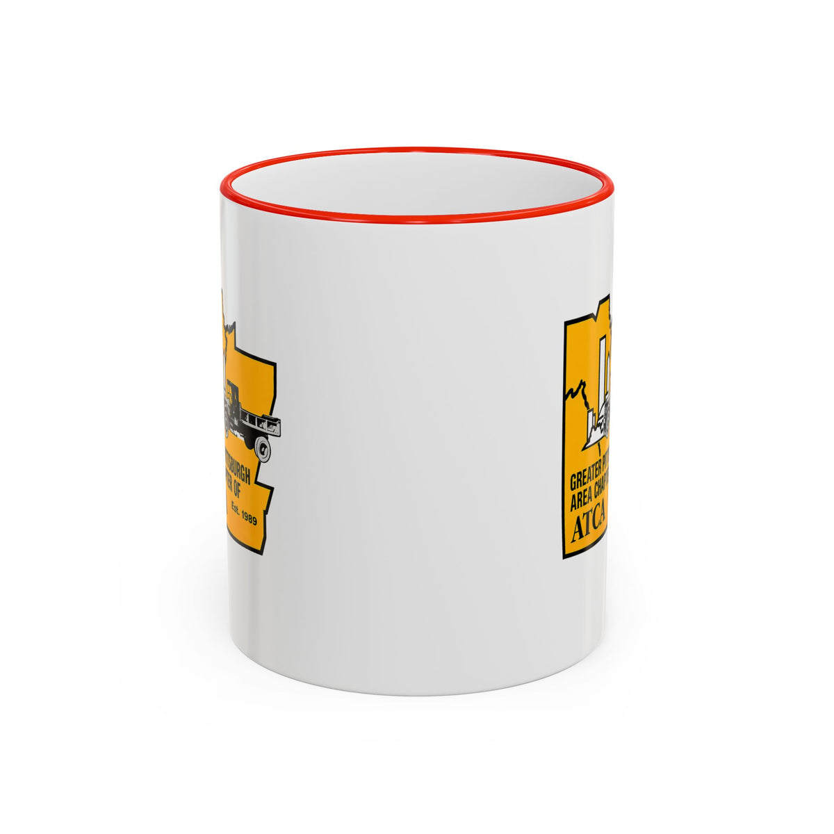 Greater Pittsburgh Area Chapter of ATCA Coffee Mug with Accent Rim & Handle