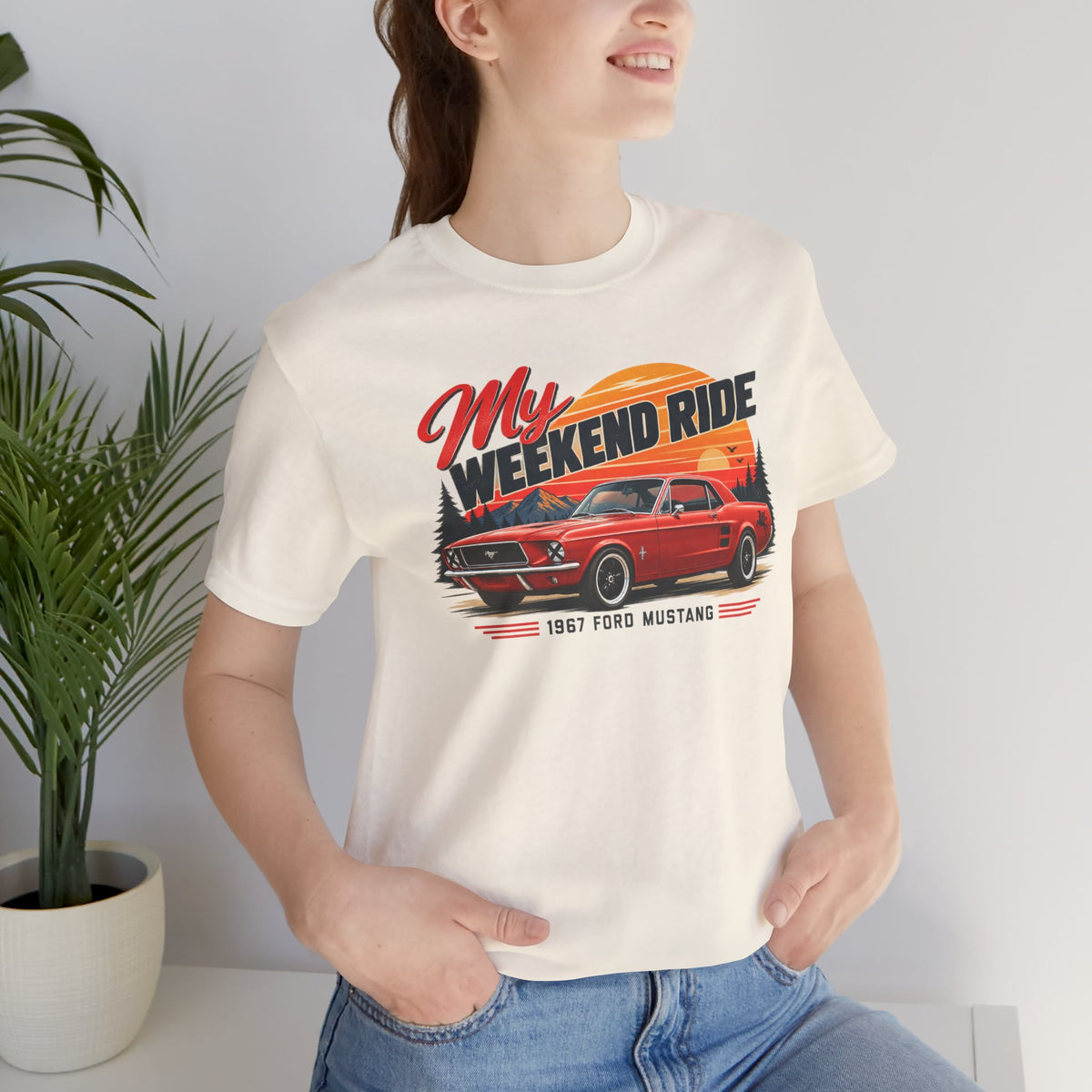 1967 Ford Mustang "My Weekend Ride" Unisex Soft Short Sleeve Tee
