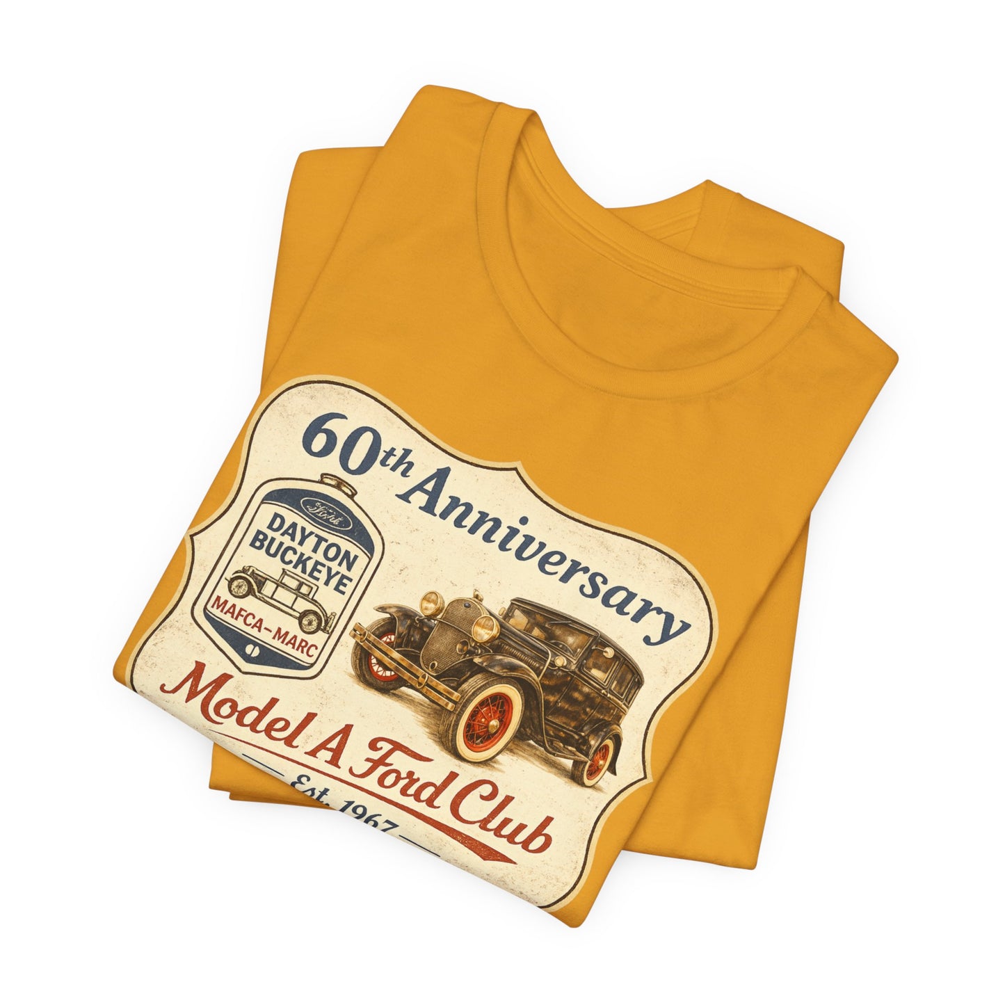 Dayton Buckeye Model A Ford Club 60th Anniversary Tee (CP) - Vintage Classic Car Shirt