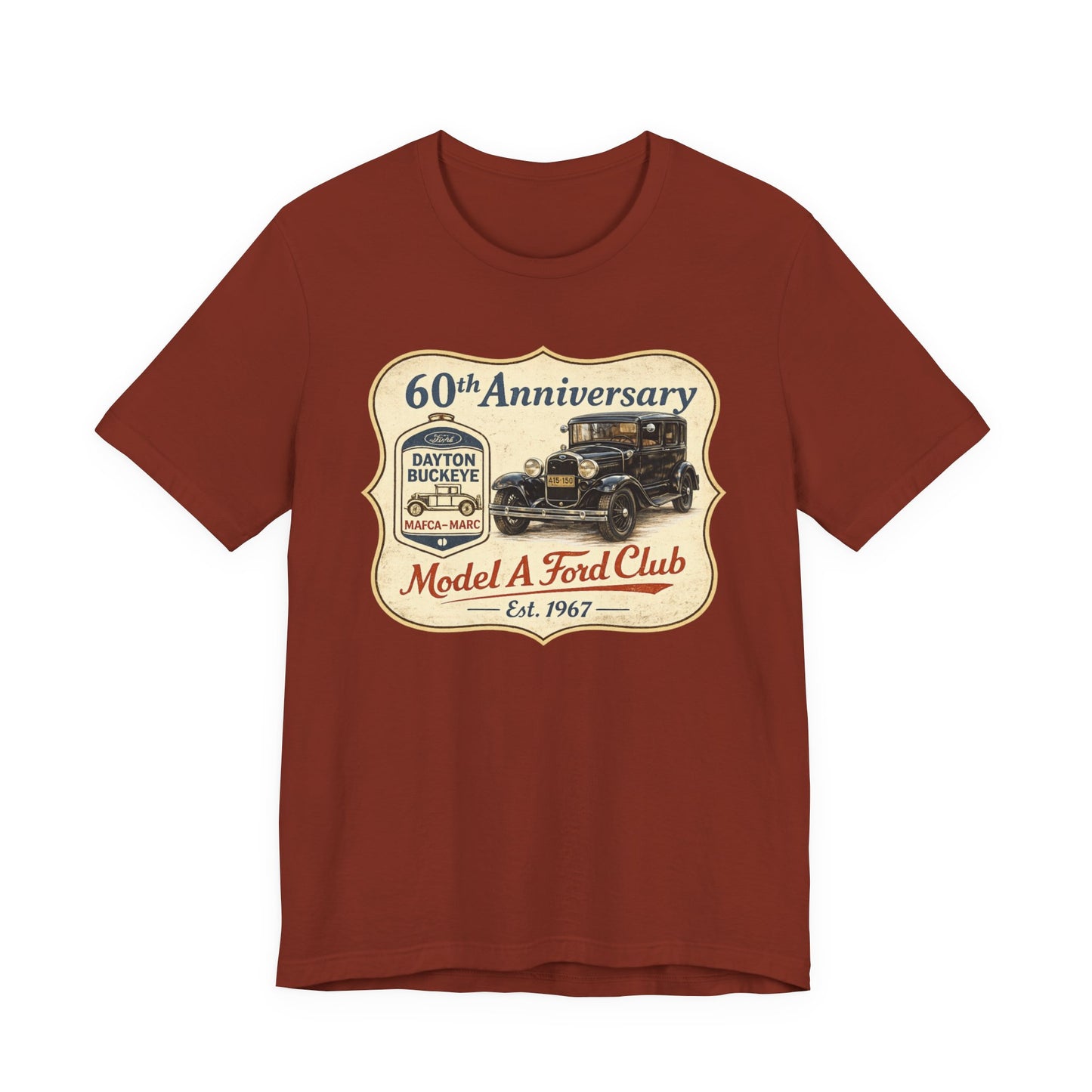 Dayton Buckeye Model A Ford Club 60th Anniversary Tee (JA) - Vintage Classic Car Shirt
