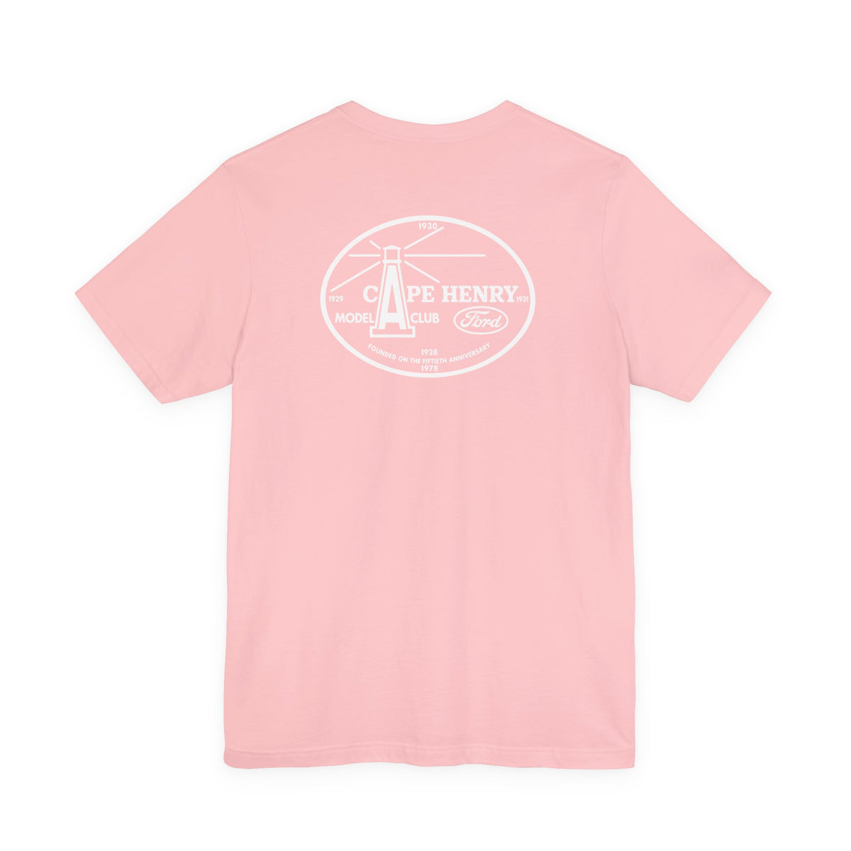 Cape Henry Model A Club Unisex Soft Short Sleeve Tee - Front and Back Logos