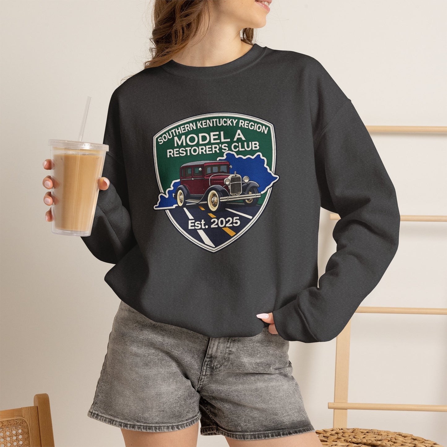 Southern Kentucky Region Model A Restorer's Club Crewneck Sweatshirt — Unisex Heavy Blend™ Gildan Crewneck Sweatshirt