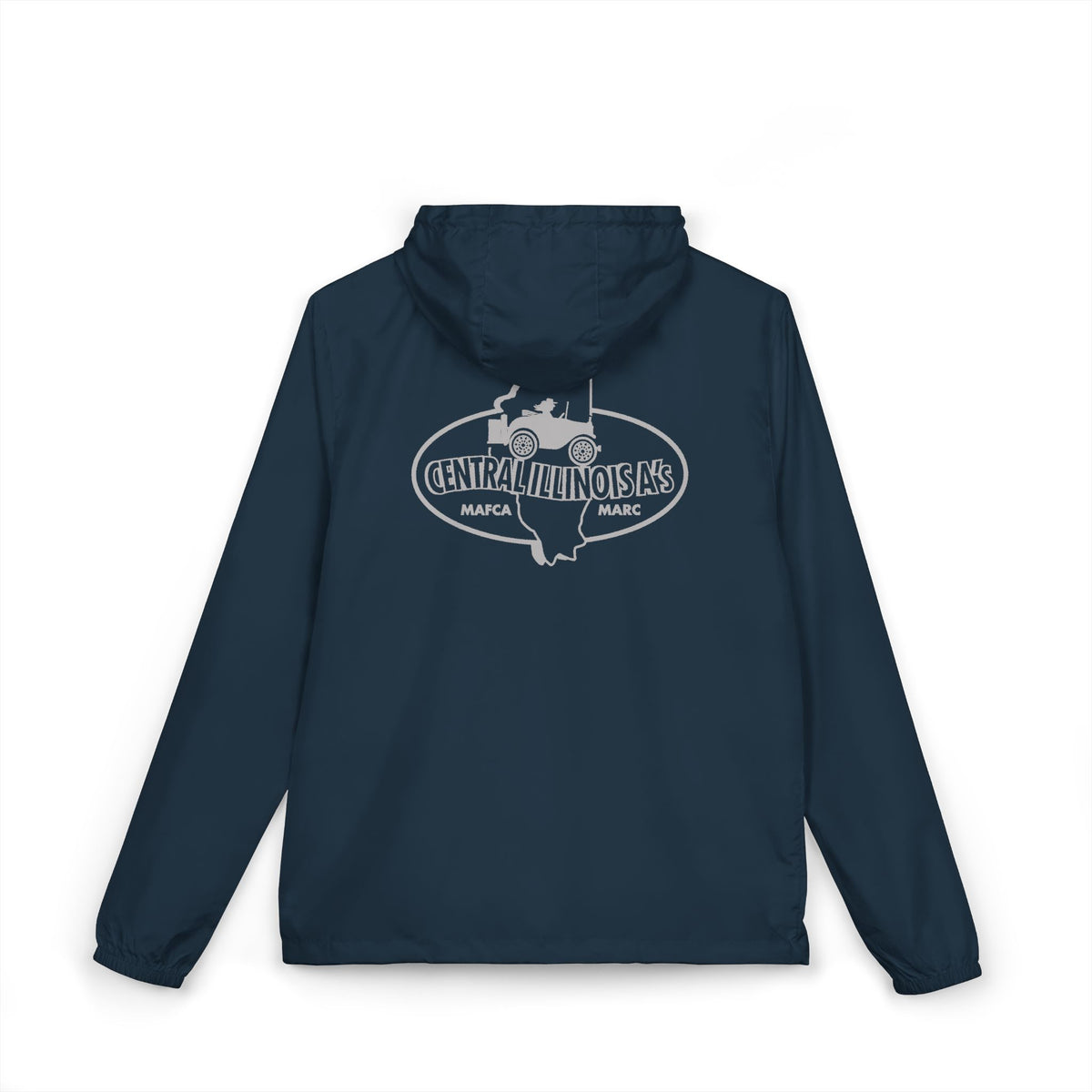Central Illinois A's Windbreaker Jacket — Front and Back Logos