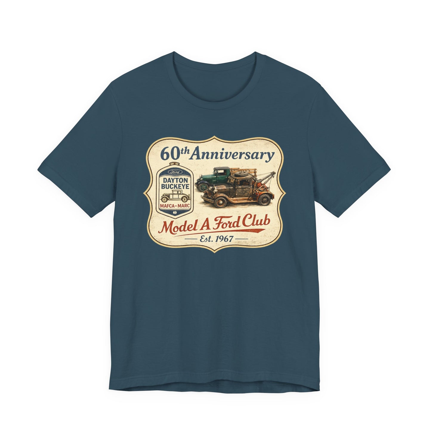 Dayton Buckeye Model A Ford Club 60th Anniversary Tee (JA) - Vintage Classic Truck Shirt
