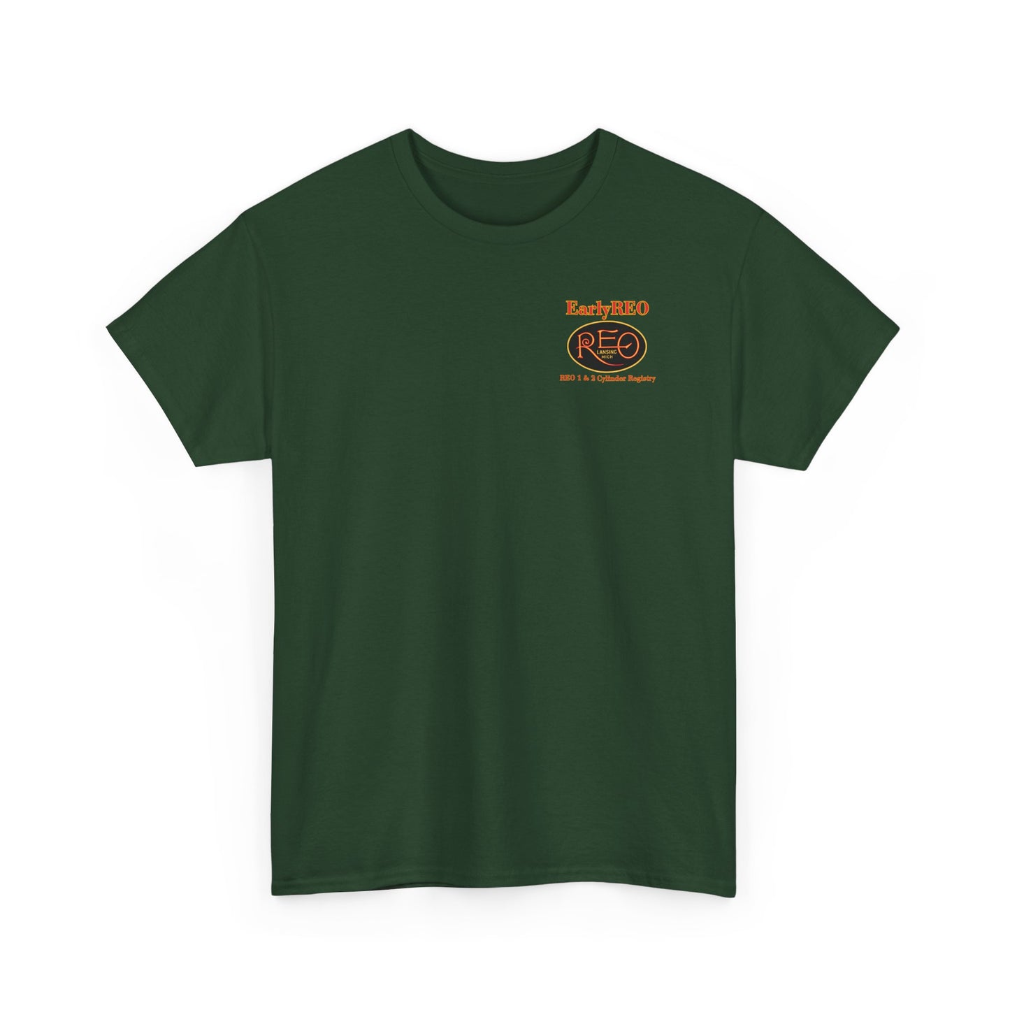 EarlyREO and REO 1 & 2 Cylinder Registry Logo Tee — Chest and Back Logos