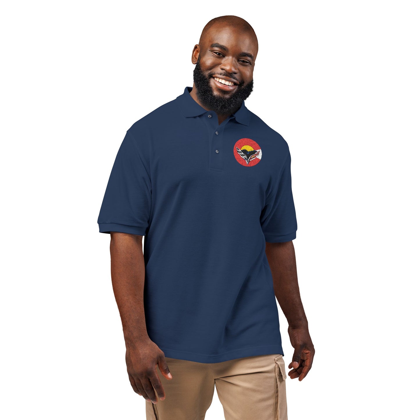 Central Colorado Corvette Club Embroidered Polo Shirt — Classic Golf Polo