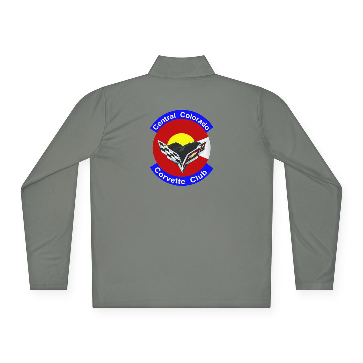 Central Colorado Corvette Club Quarter-Zip Pullover — Printed Direct to Film Logos on Front and Back