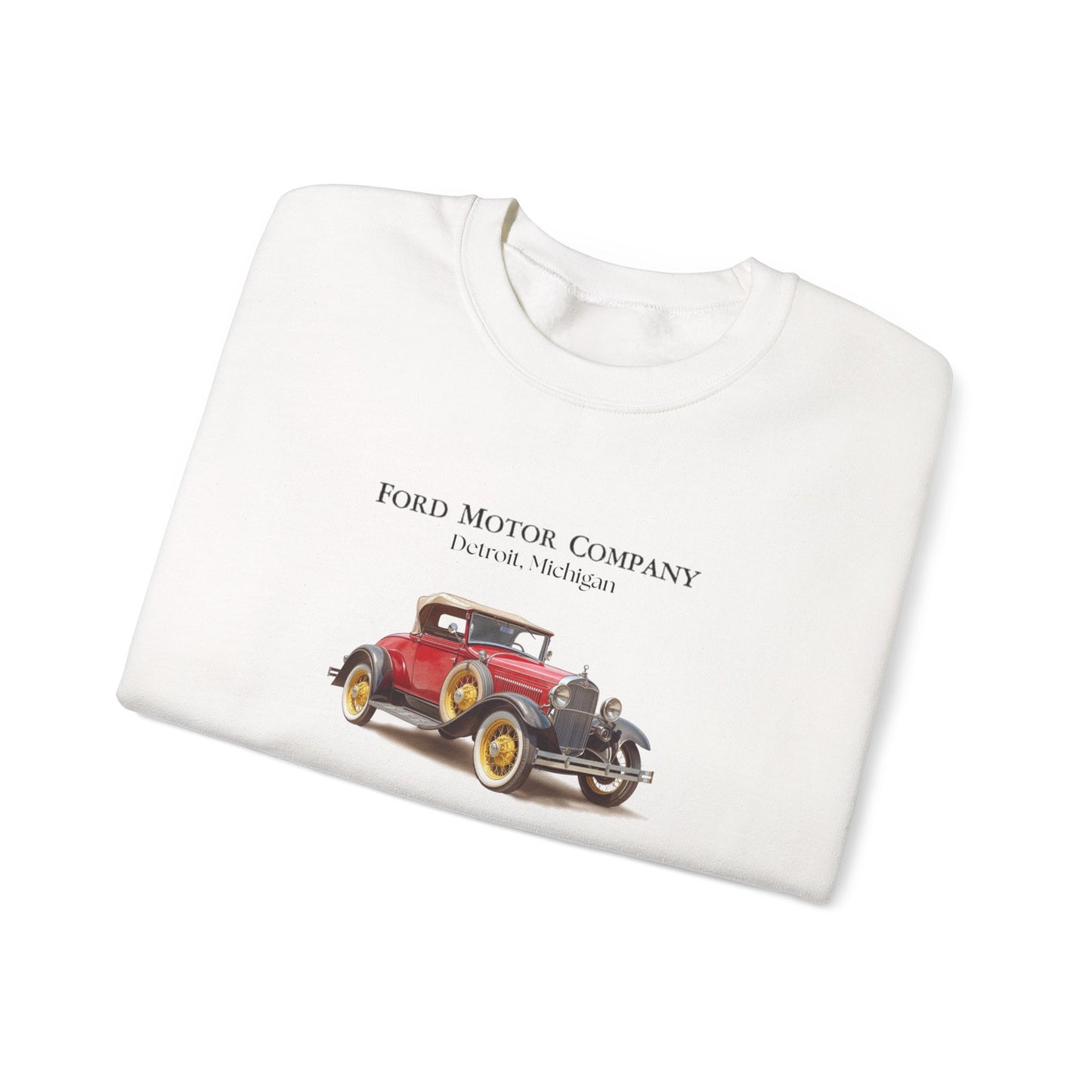 1931 Ford Model A Roadster Deluxe Sweatshirt – Vintage Car Graphic Crewneck