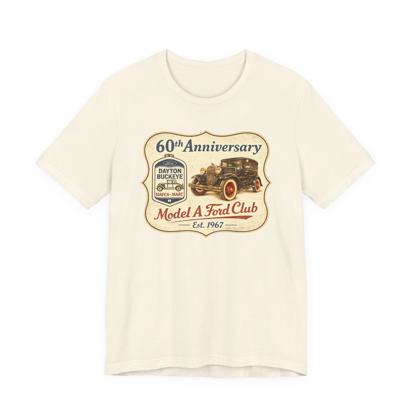 Dayton Buckeye Model A Ford Club 60th Anniversary Tee (CP) - Vintage Classic Car Shirt