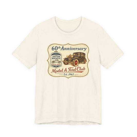 Dayton Buckeye Model A Ford Club 60th Anniversary Tee (CP) - Vintage Classic Car Shirt