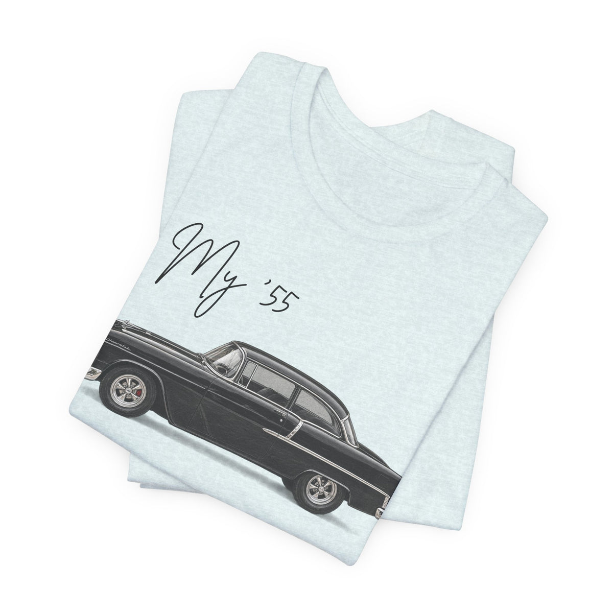 1955 Chevy Black Tee 'My '55' Classic