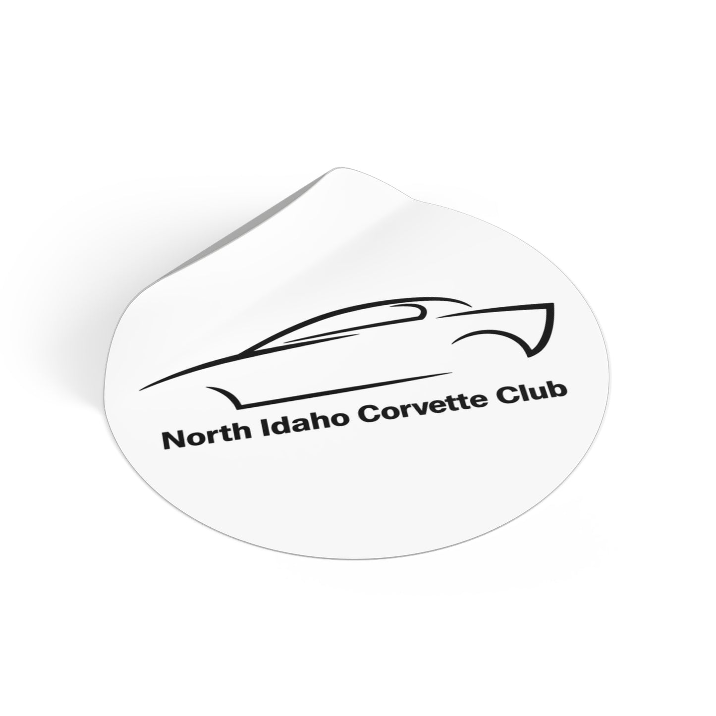 North Idaho Corvette Club Round Vinyl Sticker — Car Club Decal