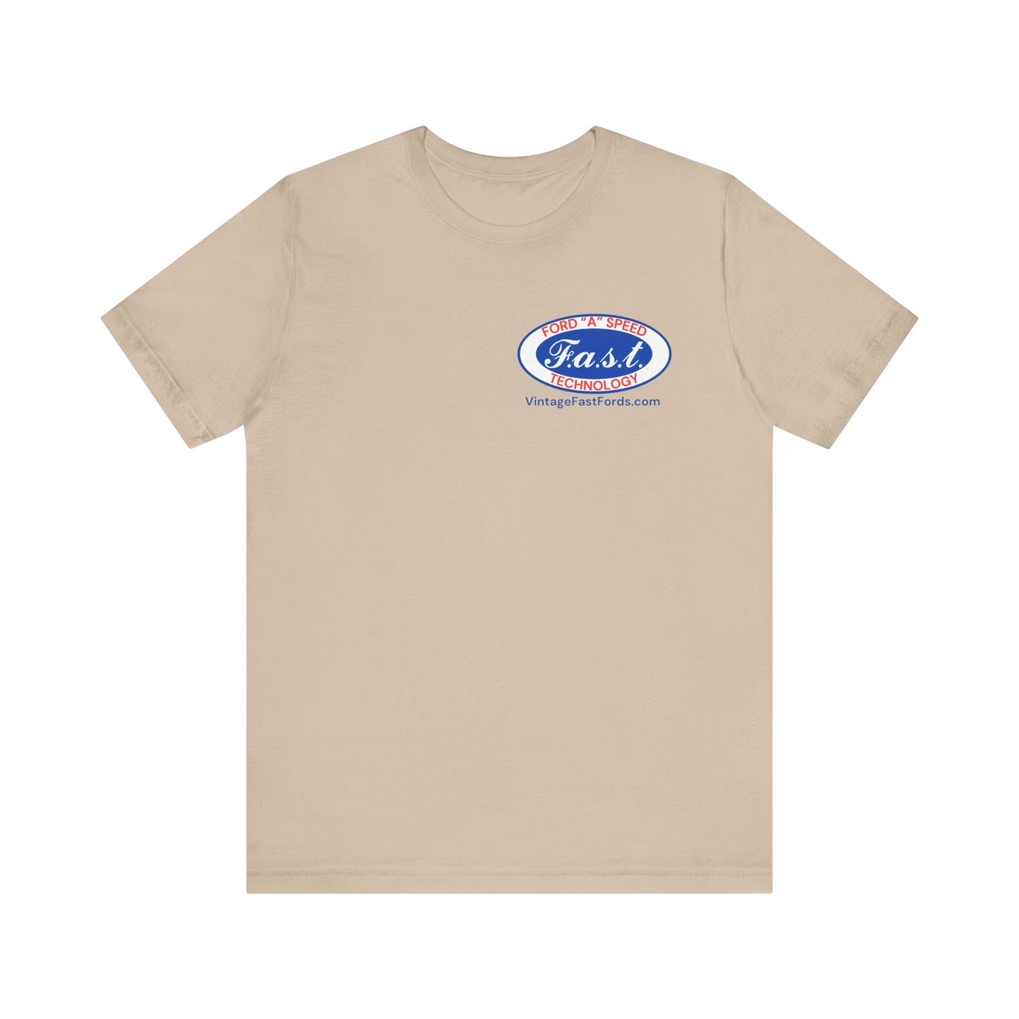 F.a.s.t. Ford "A" Speed Technology (single logo) - Grey Short Sleeve T-Shirt for Casual Style