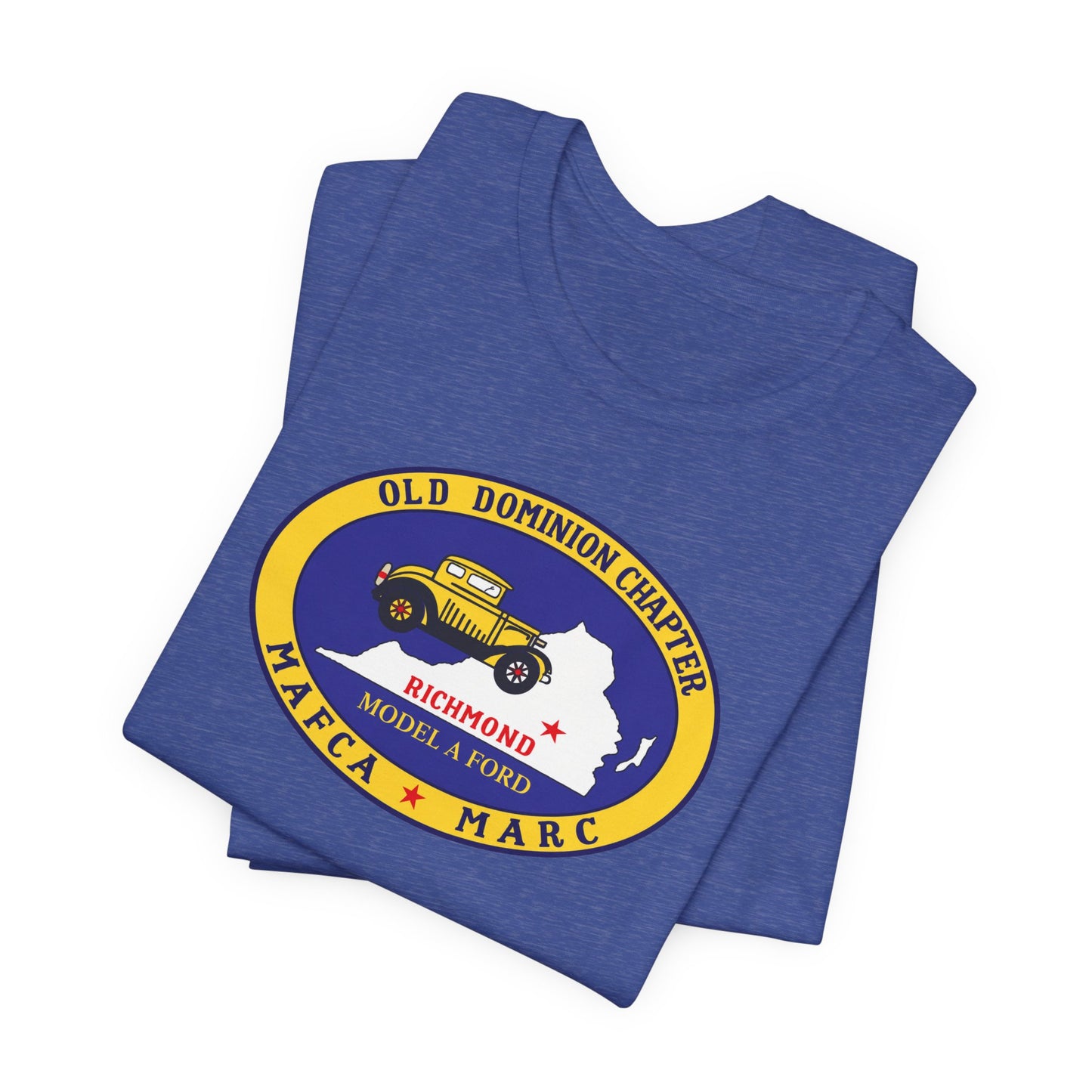 Old Dominion Chapter Model A Ford Club T‑Shirt — Richmond Vintage Car Logo