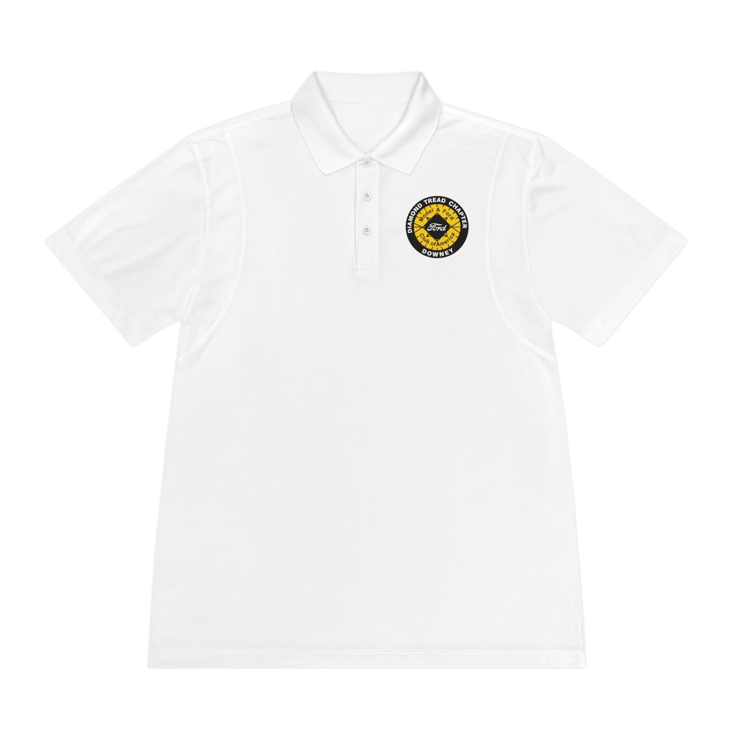 Diamond Tread Chapter Downey Men's Sport Polo — Athletic Casual Golf Shirt
