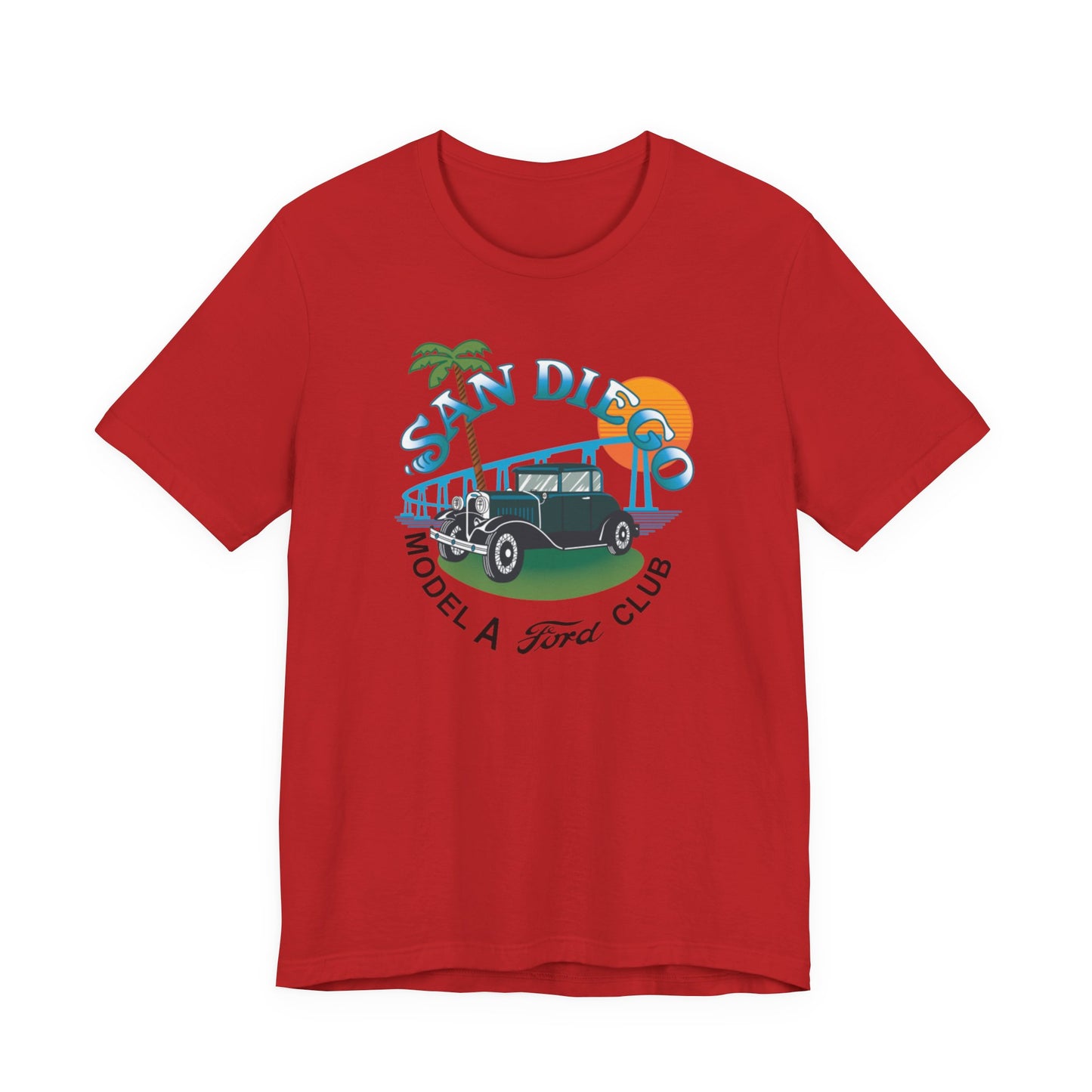 San Diego Model A Ford Club Tee — Large Front Logo