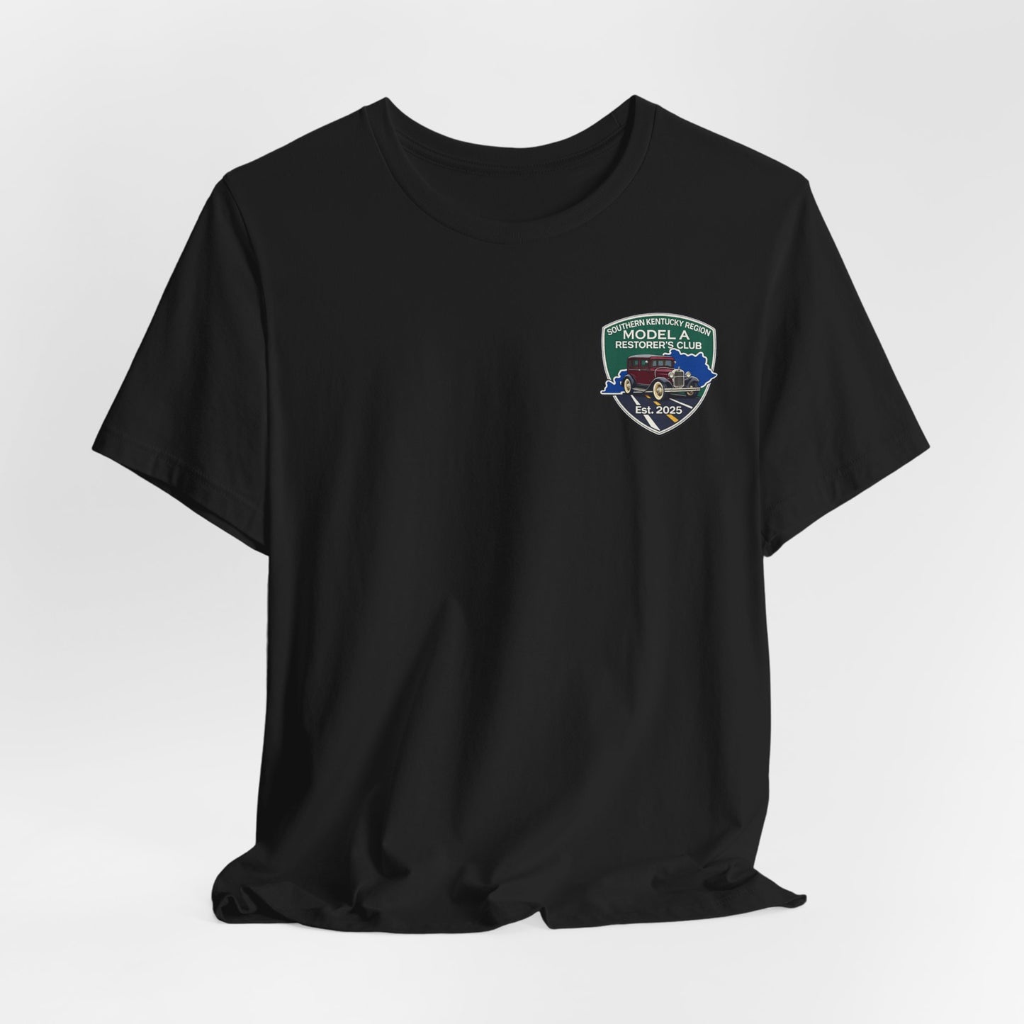 Southern Kentucky Region Model A Restorer's Club T‑Shirt — Front and Back Logos Unisex Jersey Short Sleeve Tee