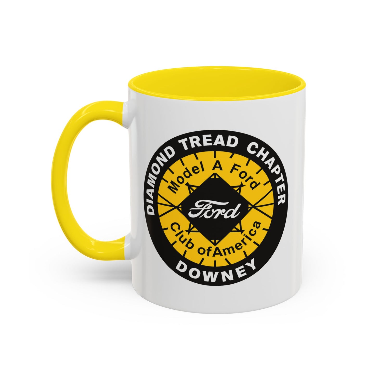 Diamond Tread Chapter Downey Ford Coffee Mug — Model A Ford Club Accent Mug (11/15oz)