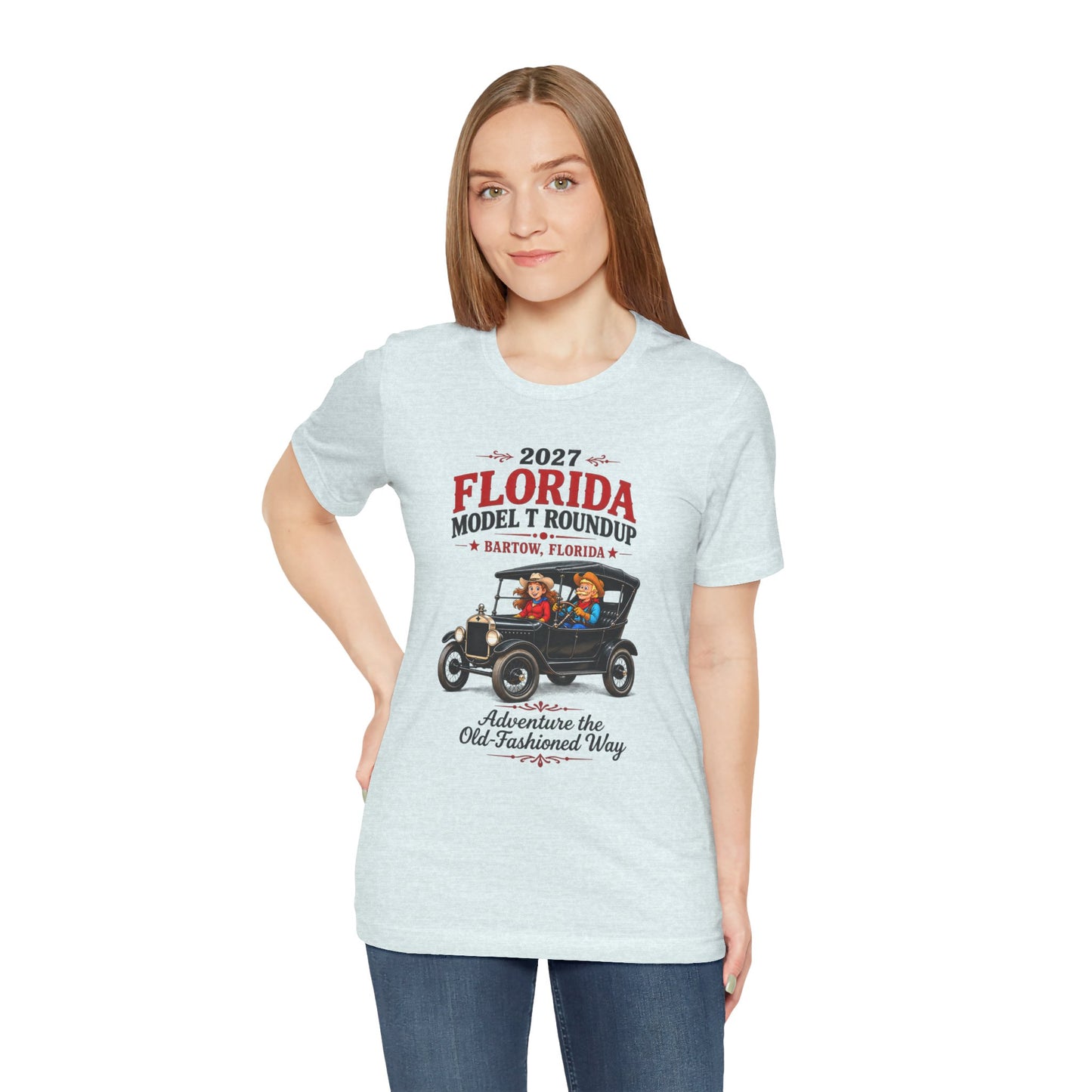 Florida Model T Roundup 2027 Soft-Style T-Shirt — Front Graphic