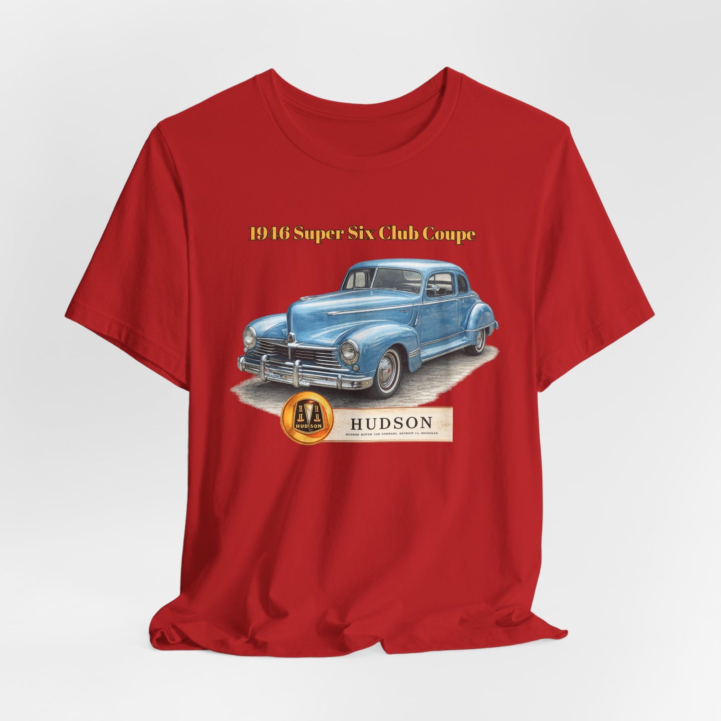 1946 Hudson Super Six Club Coupe T-Shirt – Classic Vintage Car Tee (DE)