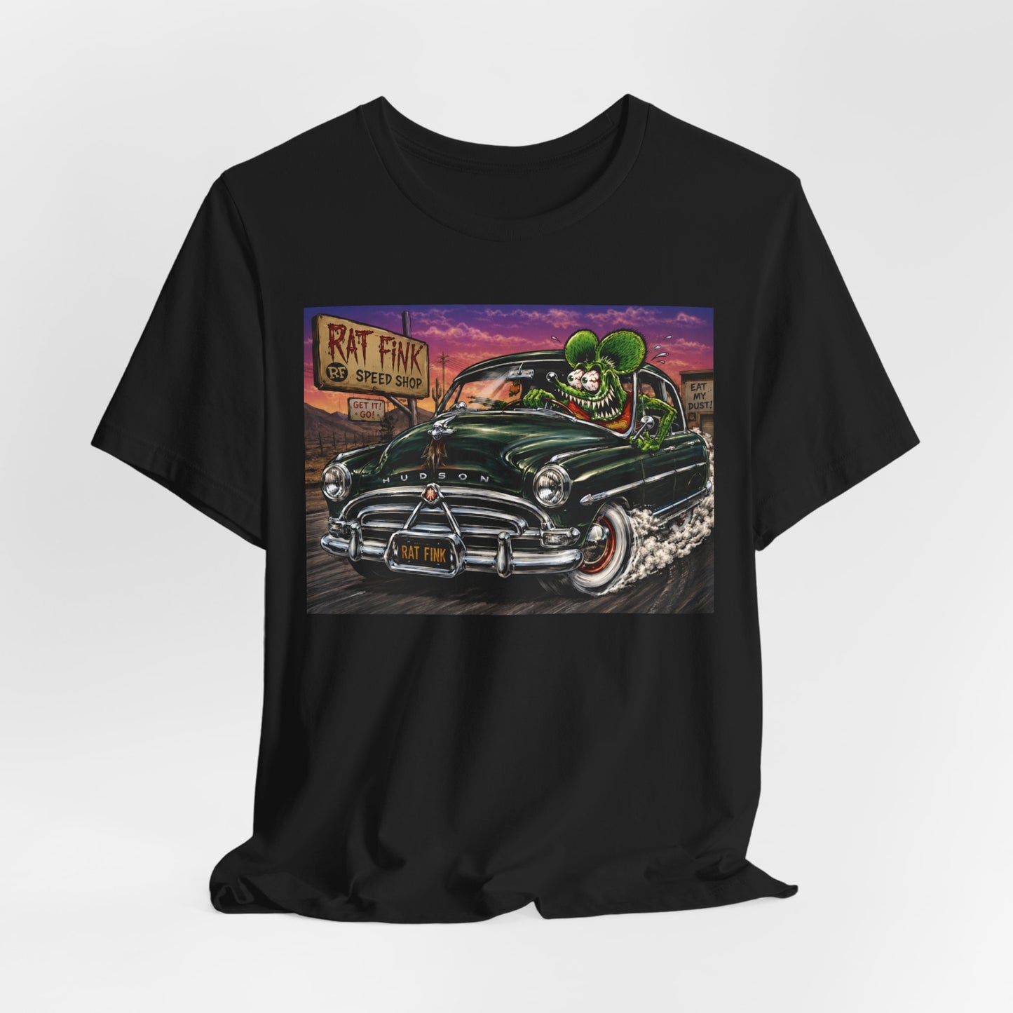 Rat Fink Hudson T‑Shirt — Vintage Kustom Car Graphic Tee