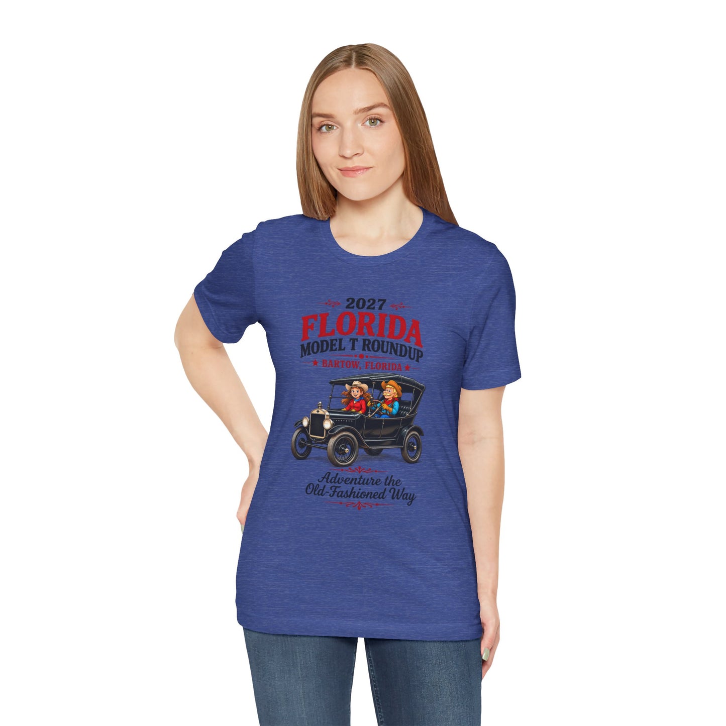 Florida Model T Roundup 2027 Soft-Style T-Shirt — Front Graphic