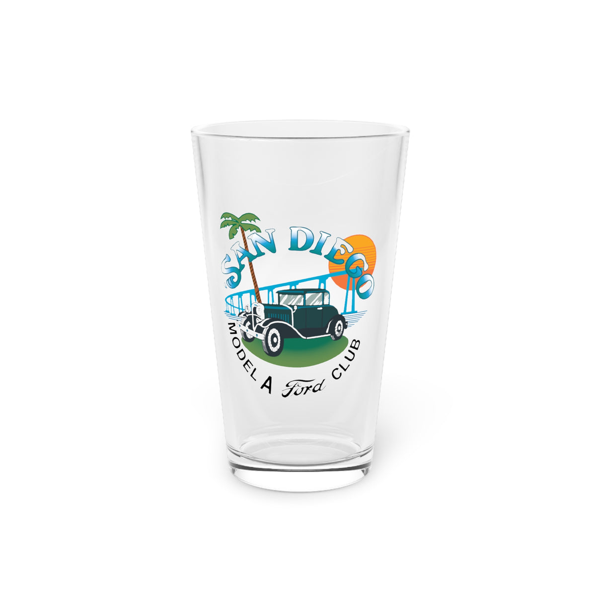 San Diego Model A Ford Club Pint Glass
