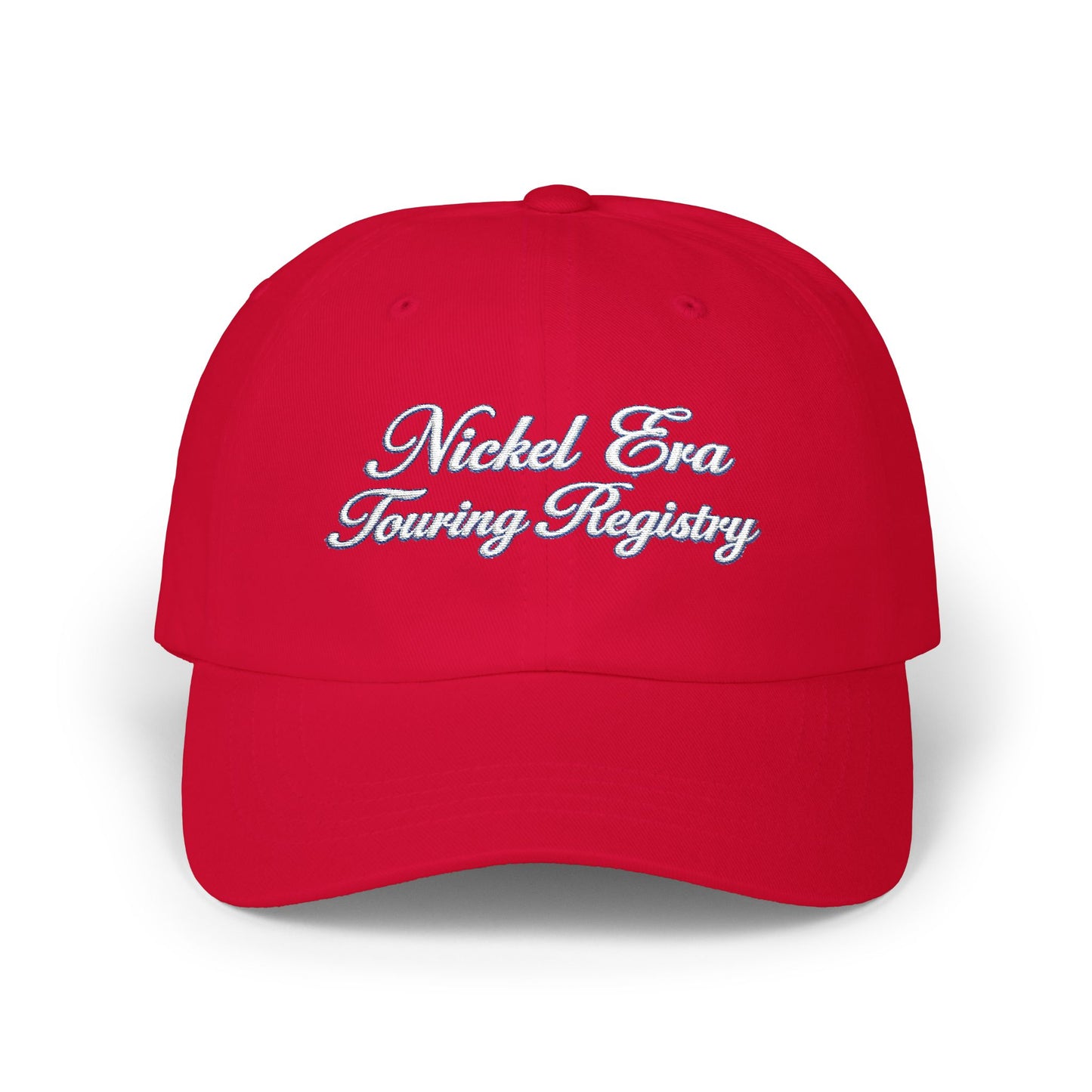 Nickel Era Touring Registry Embroidered Dad Cap — Gold Script