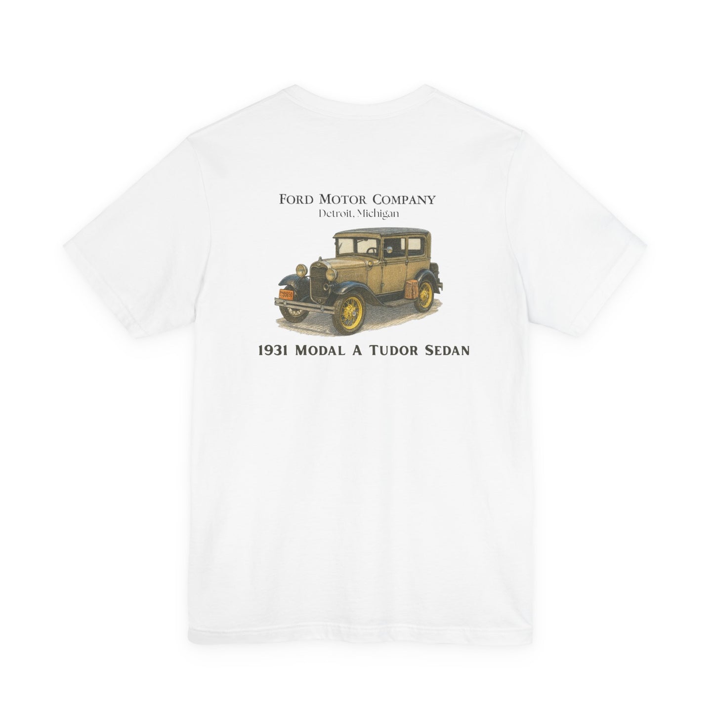 1931 Model A Ford Tudor Sedan Tee — Gold Coast chest logo