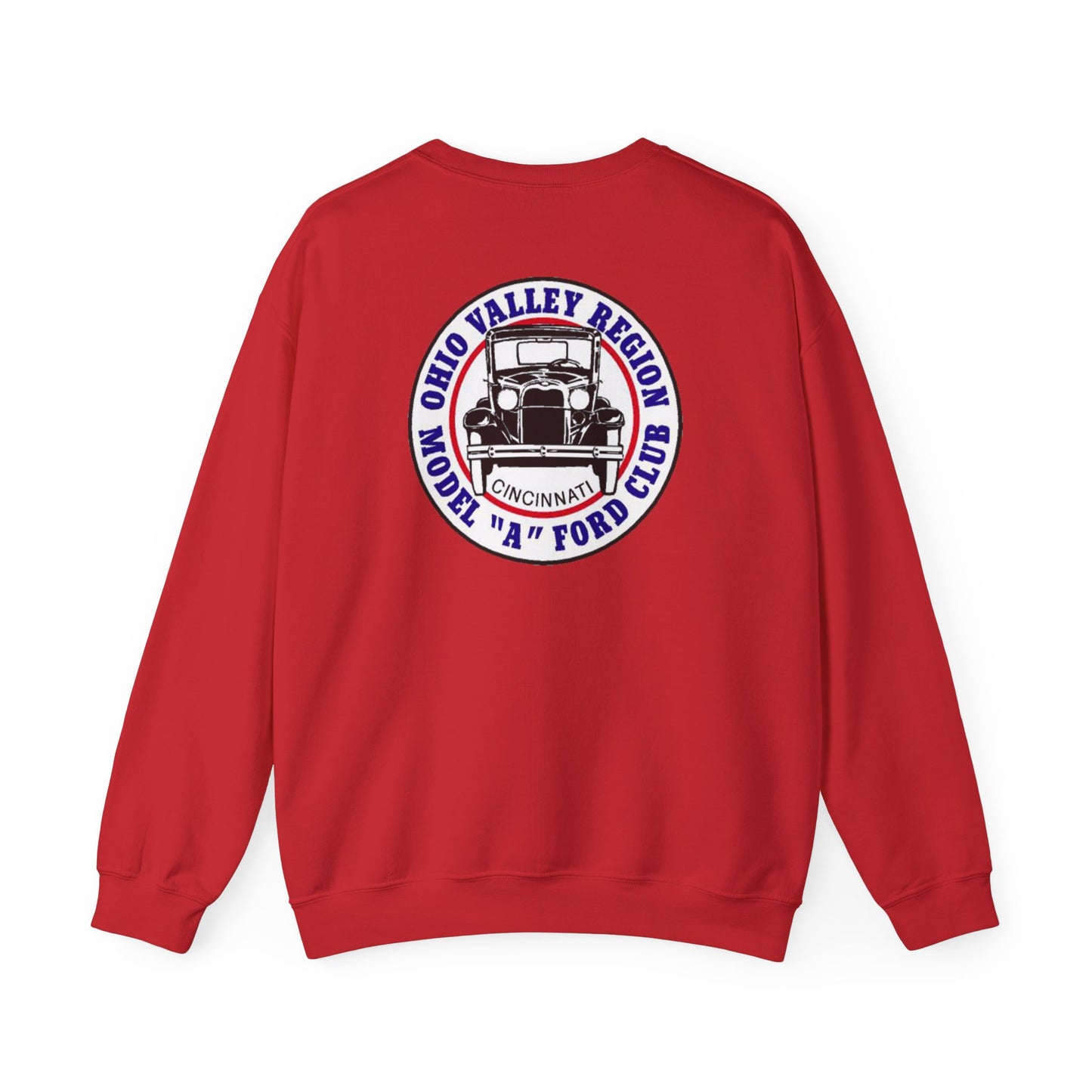 Ohio Valley Region Model A Ford Club (front and back logo) Unisex Heavy Blend™ Crewneck Sweatshirt