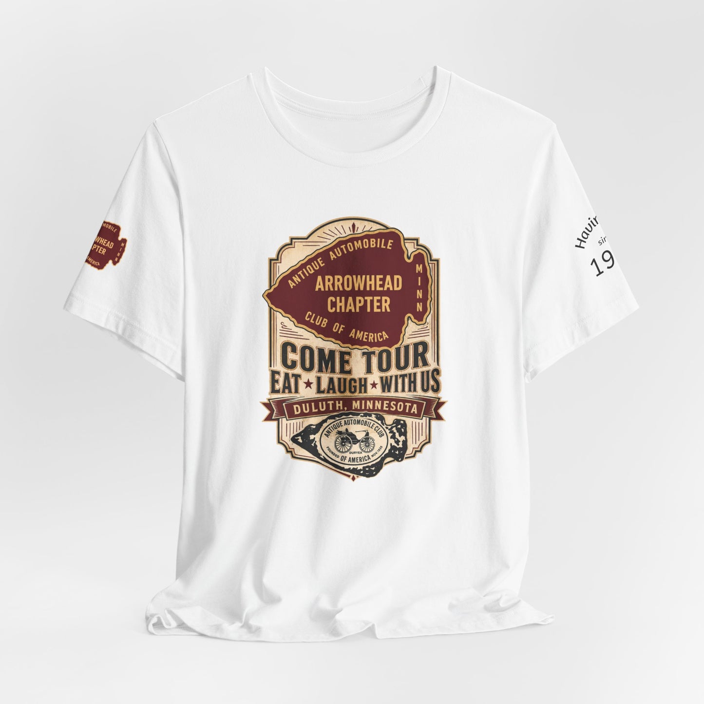 Arrowhead Chapter Tee — "Come Tour, Eat Laugh With Us" Vintage Club Shirt