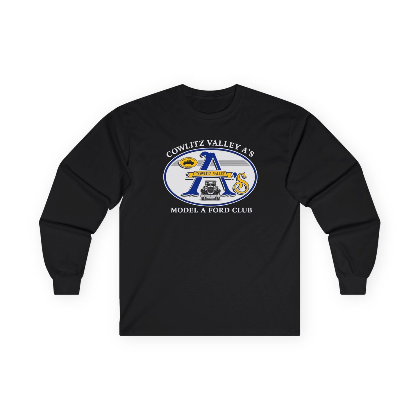 Cowlitz Valley A's Model A Ford Club Long Sleeve Tee