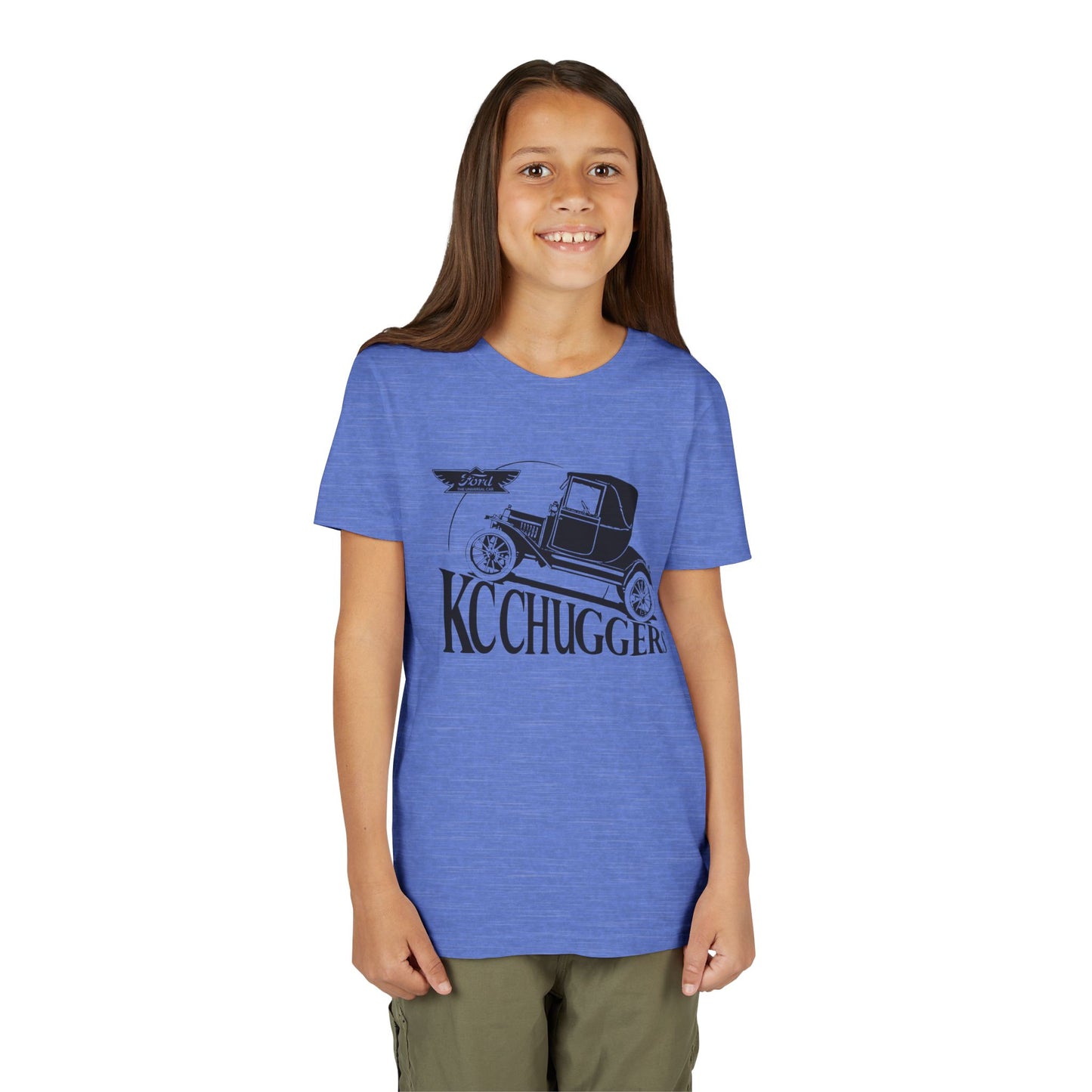 KC Chuggers Vintage Car Youth Tee - Retro Automobile Graphic Shirt