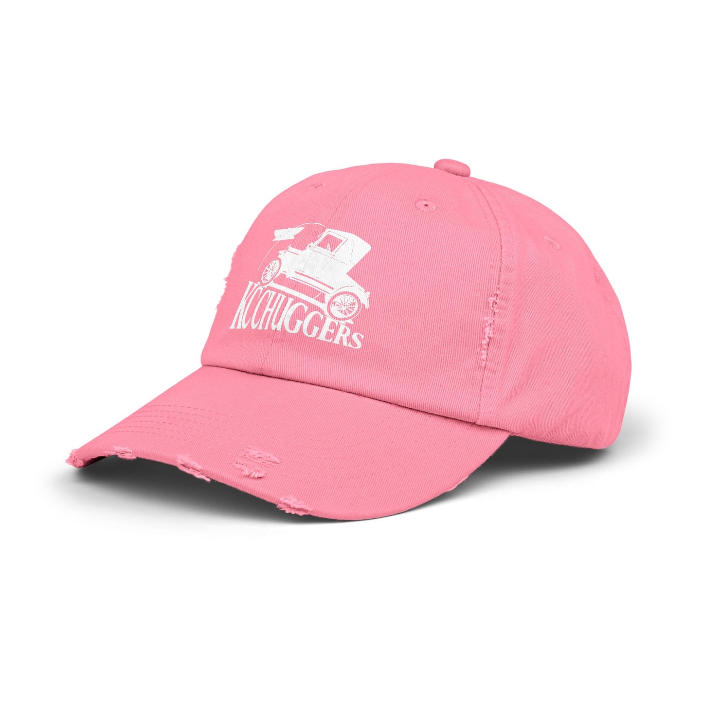 Distressed Logo Cap — KC Chuggers Vintage-Style Black Baseball Hat