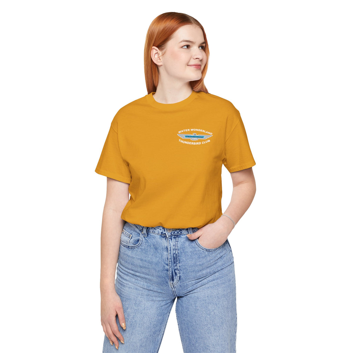 Water Wonderland Thunderbird Club T-Shirt Front and Back Logos – Unisex Soft Short Sleeve Tee